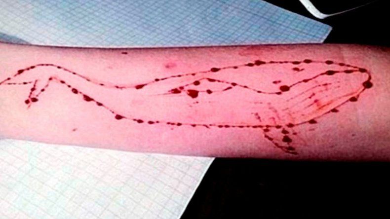 Una de las pruebas consiste en provocarse cortes en los brazos dibujando una ballena. En otra hay que subir a un lugar alto y mirar al precipicio.