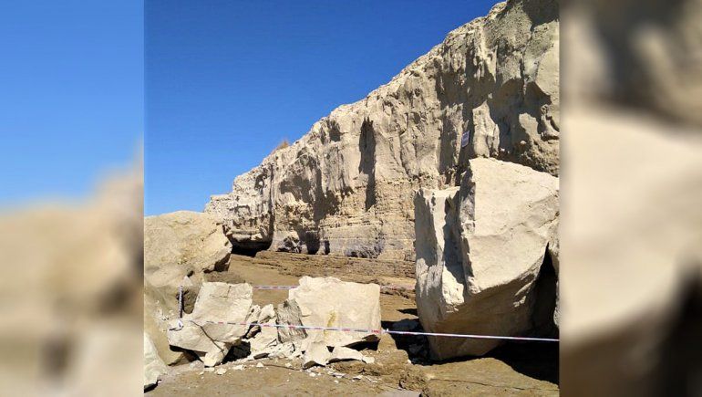 Otro derrumbe pone en alerta a Las Grutas. 