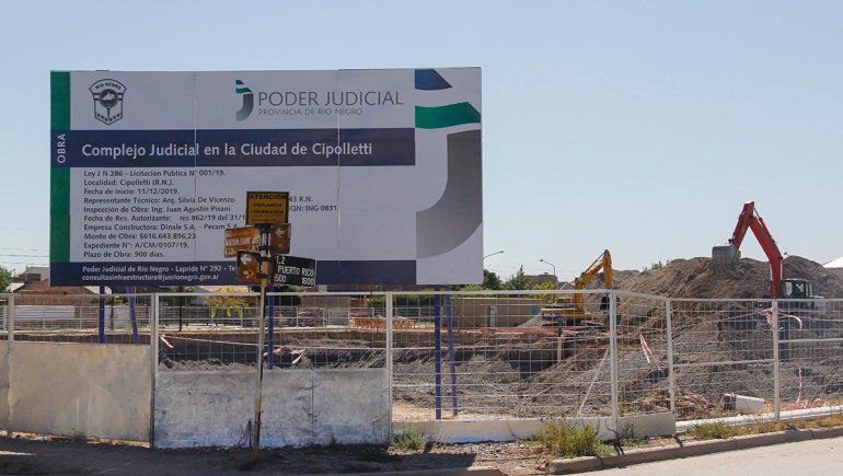 Finalizaron la platea del Complejo Judicial de Cipolletti