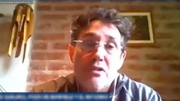 Gervasio Díaz mientras declaraba en el juicio a los militares.&nbsp;