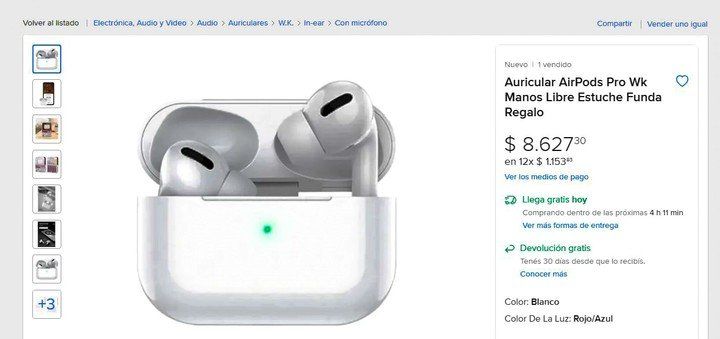 Apple airpods sales mercado libre