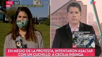 intentaron asaltar a una periodista durante un movil