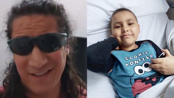 El Petroka le dio ánimos a Valentín luego del trasplante de médula