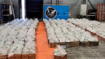 Cocaína proveniente de Ecuador incautada en el puerto de Rotterdam. 