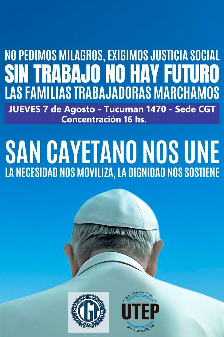 Este jueves 7 de agosto se prevé una olla popular junto con un ropero solidario en Cipolletti.