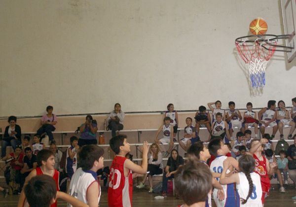Se divierten jugando al básquet