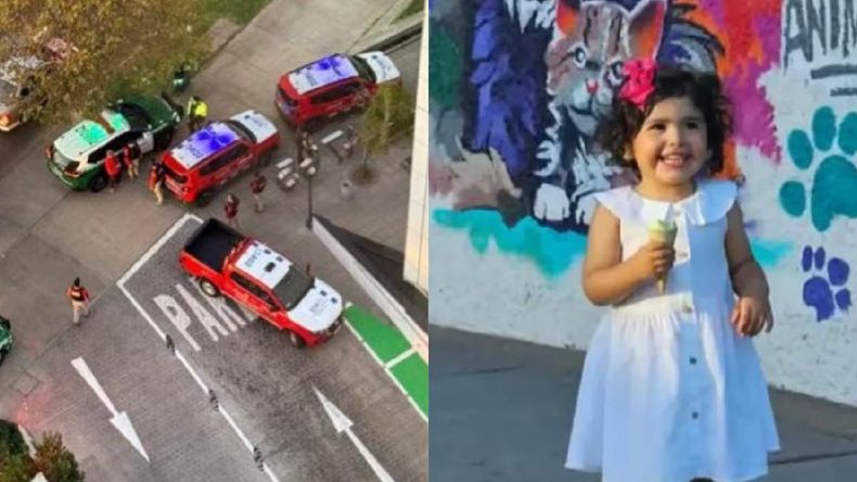 La nena murió mientras estaba de visita en el departamento de su padre en Chile.