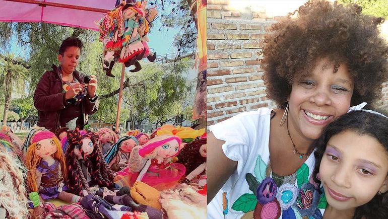 Rosángeles, la venezolana que pasó de contadora a artesana y ahora vende arepas. Necesita empleo estable.