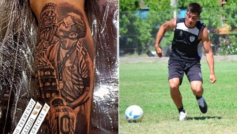 El imponente tatuaje de Messi que se hizo un talento de Cipo