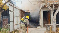 El incendio fue en la calle Intendente Mango, en el barrio Don Bosco. 