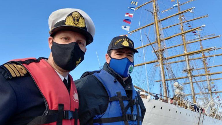 Emoción por la visita de la Fragata Libertad a las costas rionegrinas