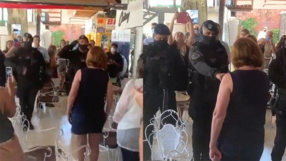 El polémico video del saludo de 6 policías a Patricia Bullrich