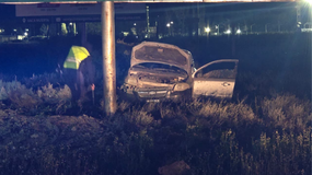 Impactante vuelco en una rotonda de la Ruta del Petróleo: el conductor dio positivo de alcoholemia