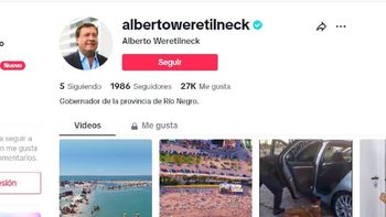 Alberto Weretilneck afina su comunicación en las redes y ahora se perfila como tiktoker. 