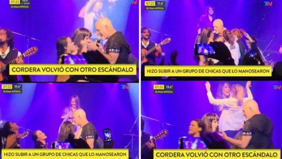 Polémica: Cordera subió mujeres al escenario para que lo tocaran 
