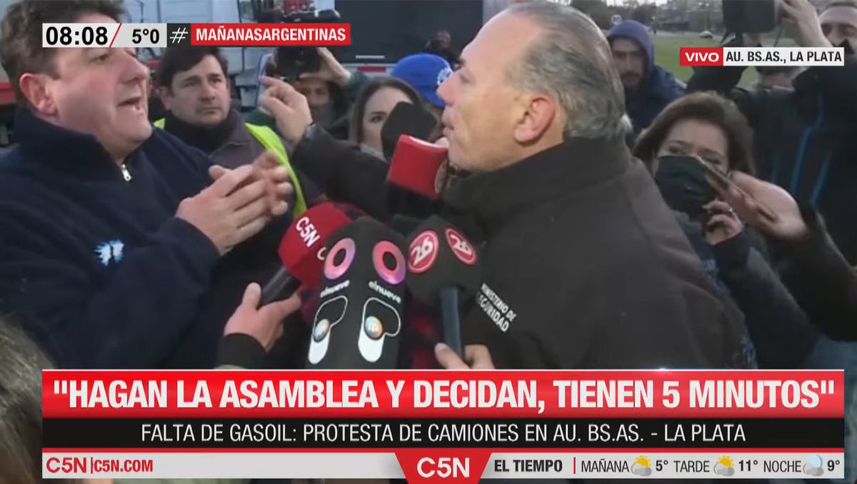 Transportistas en Buenos Aires: Berni logró liberar el corte