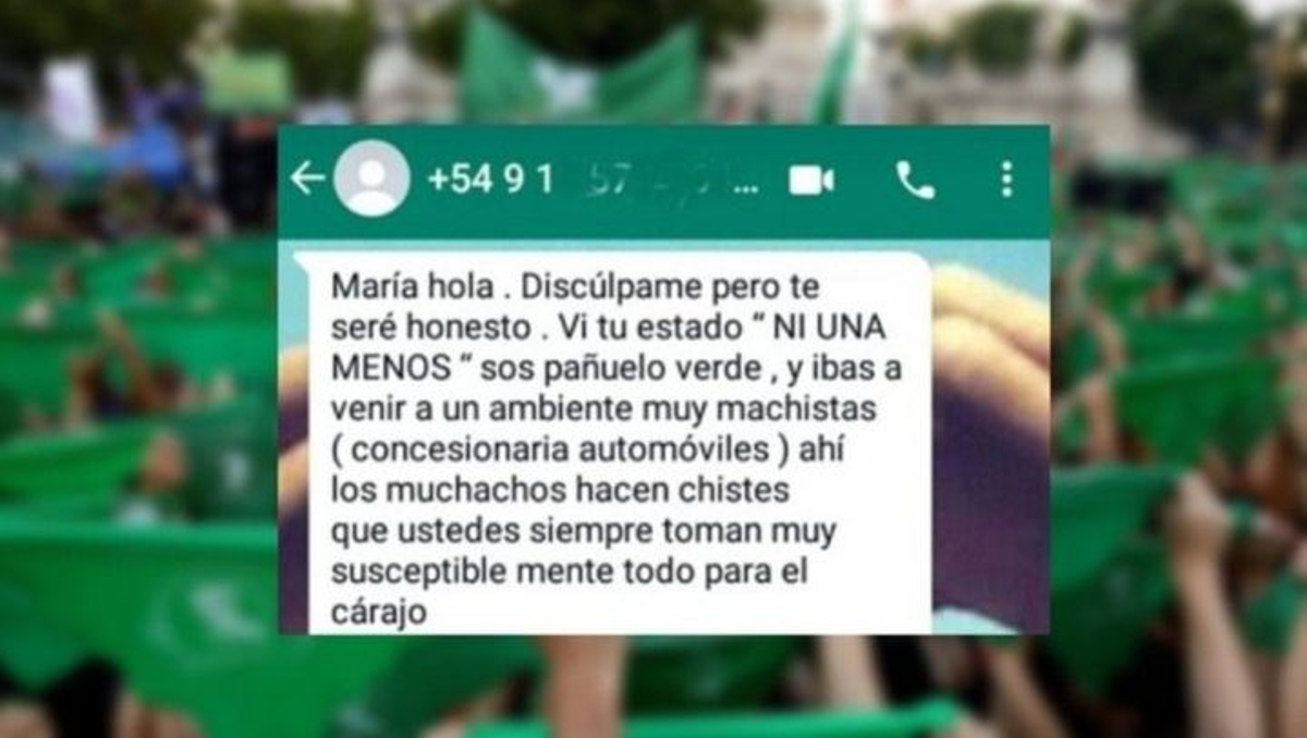 Insólito: no la contrataron porque era pañuelo verde