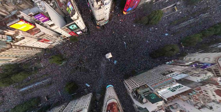 Argentina campeón del mundo: la impresionante imagen 360° de los festejos en el Obelisco