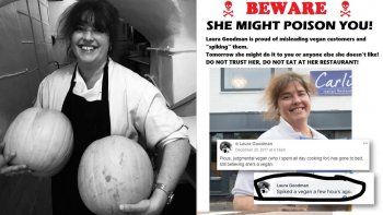Laura Goodman, de 47 años, publicó su engaño en Facebook y terminó amenazada de muerte y sin trabajo. La comunidad vegana la acosó. Laura Goodman, de 47 años, publicó su engaño en Facebook y terminó amenazada de muerte y sin trabajo. La comunidad vegana la acosó.