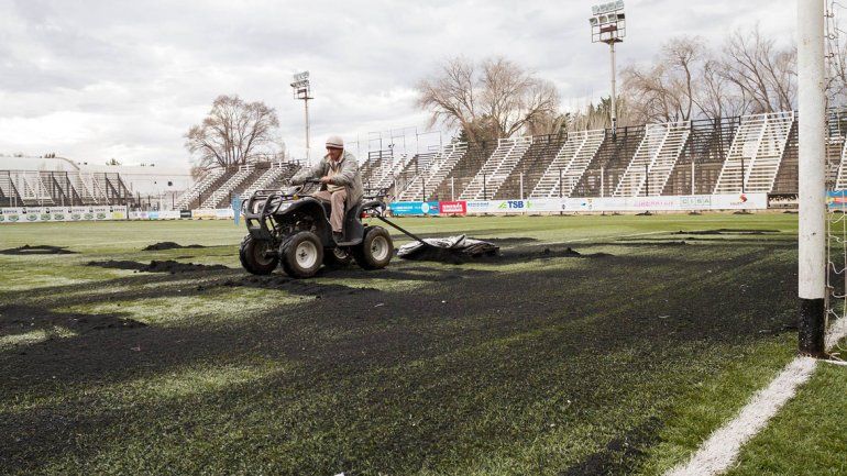 El campo de juego fue mejorado durante el receso