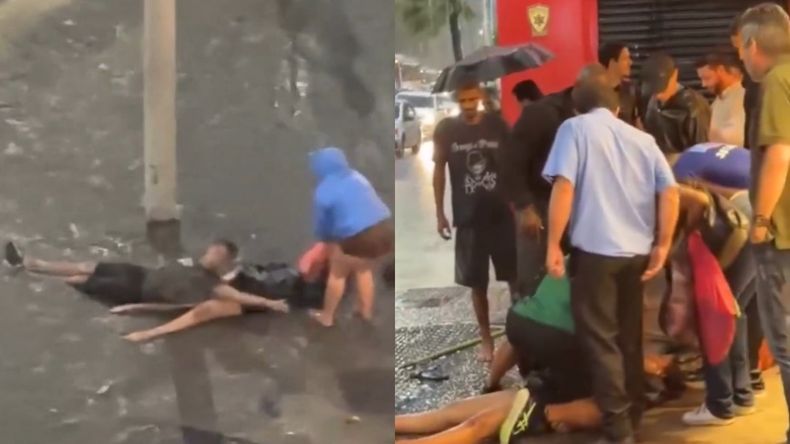 La adolescente chilena de 15 años es asistida tras sufrir una descarga eléctrica en Río de Janeiro.