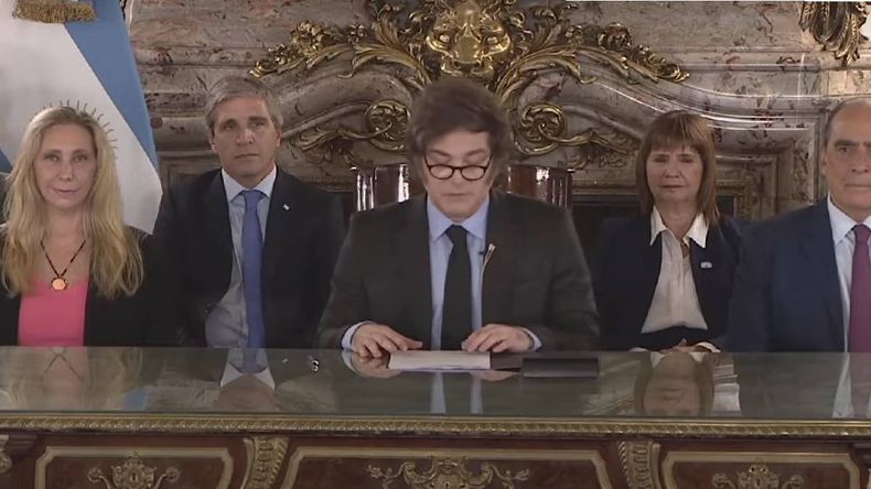 Javier Milei habló en cadena nacional tras el anuncio de la salida del cepo cambiario