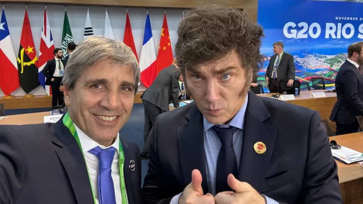 Javier Milei destacó el papel de Luis Caputo / Foto Archivo
