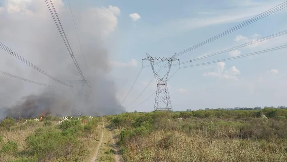 Un incendio de pastizales dejó sin luz a medio país: ¿Dónde ocurrió?
