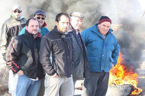 Productores protestan, pero sin corte de ruta