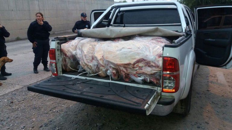 Decomisaron en Catriel 2.300 kilos de carne que intentaban ingresar a Neuquén Capital