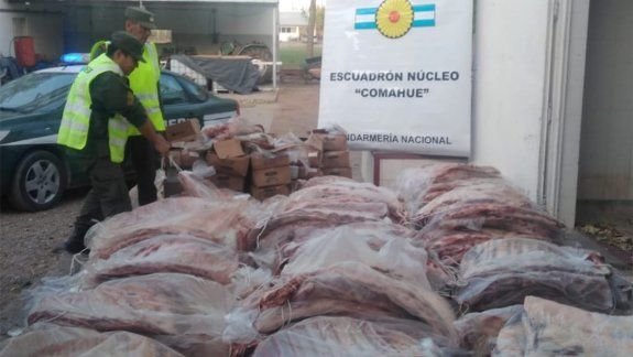 Decomisaron más de 3 toneladas de carne en un camión con harina