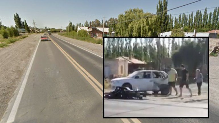 Un motociclista sufrió heridas graves tras un brutal accidente sobre la Ruta 151