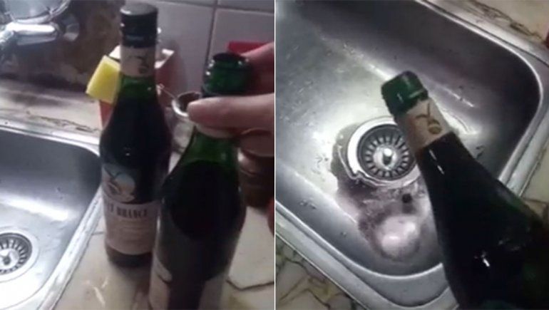 Los estafaron con botellas llenas de tinta en lugar de fernet Branca
