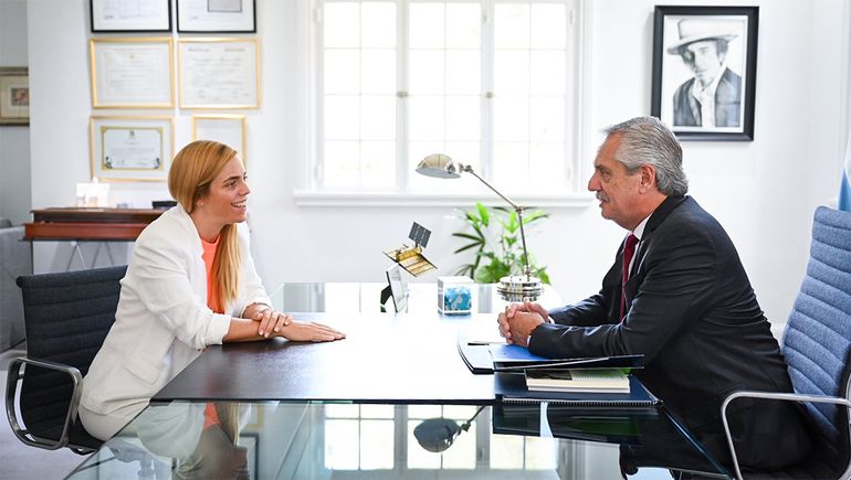 Tras ser reelegida, María Emilia Soria se reunió con Alberto Fernández