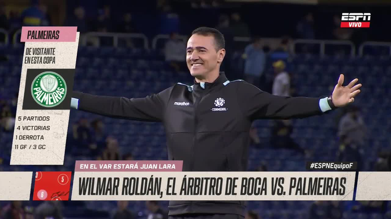 Wilmar Roldán en la previa del partido entre Boca y Palmeiras en La Bombonera. 