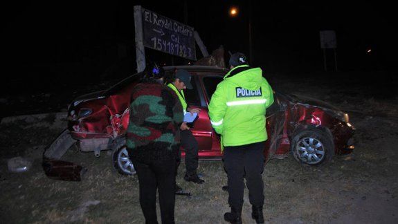 Conductora ebria intentó fugarse del control