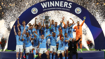 Manchester City levanta el trofeo de la Champions.&nbsp;