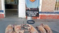 trafico de carne: ahora la policia secuestro corderos faenados