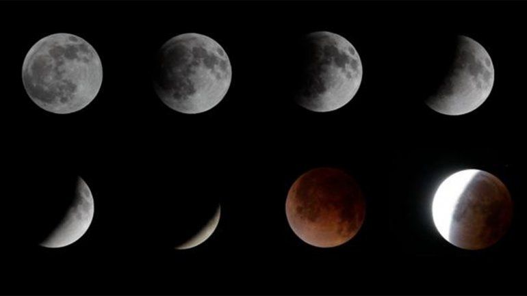 ¿A qué hora se verá en su máximo esplendor el eclipse lunar?