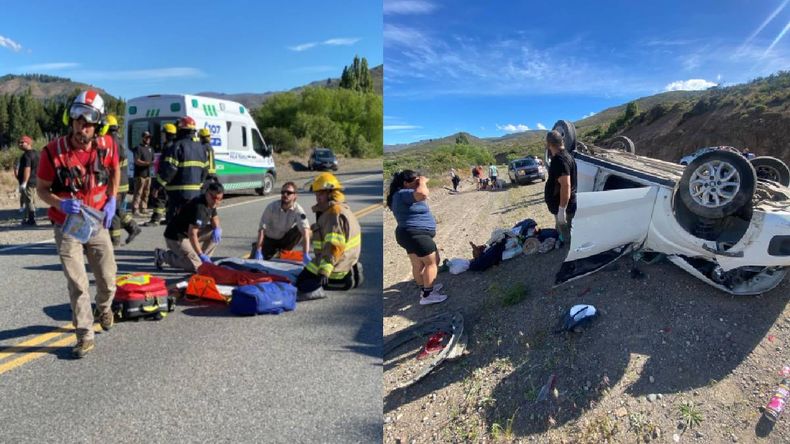 El autovuelco ocurrió este miércoles por la tarde.