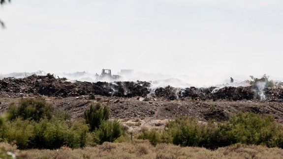 El basural de Cipolletti se encuentra completamente colapsado.