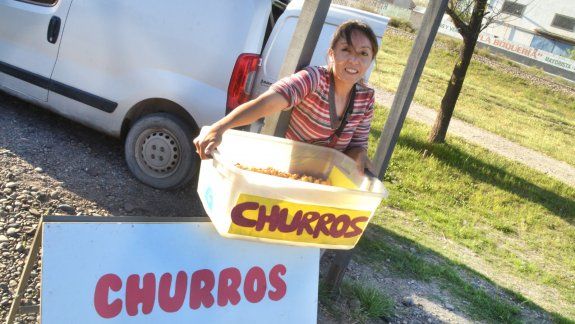 Luciana, la churrera más famosa de la ruta chica. Foto Antonio Spagnuolo