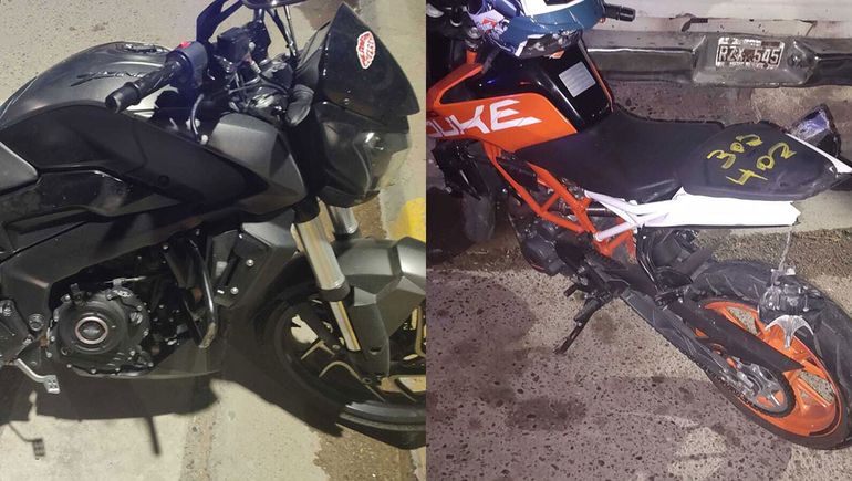 Fuerte choque entre dos motos: ¿estaban pisteando?