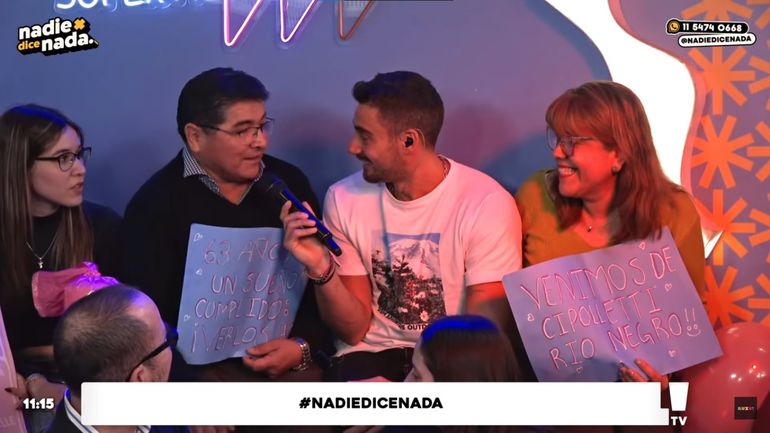 El matrimonio cipoleño cumplió un sueño: conocer Luzu TV y a Nicolás Occhiato.