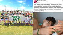 Sus compañeros de Oro le dedicaron una emotiva bandera y le mandaron una camiseta firmaba. El sentido posteo de su mamá.