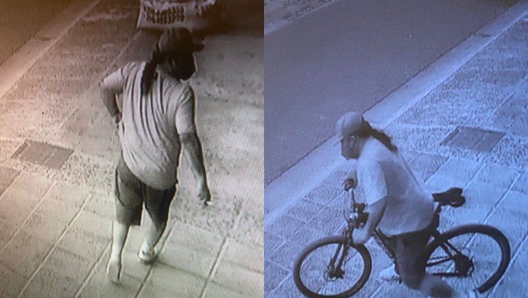 Indignante: robó una bicicleta y quedó todo grabado