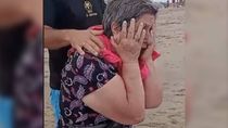 llevo a su mama de 72 anos a conocer el mar y su reaccion se hizo viral