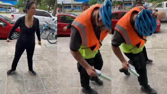 Insultó y golpeó a un inspector que la multó por estacionar en una rampa