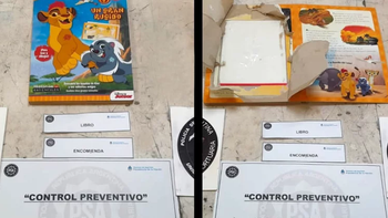 secuestran en ezeiza cocaina oculta en libros infantiles