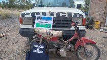 secuestraron una moto robada y marihuana en un allanamiento